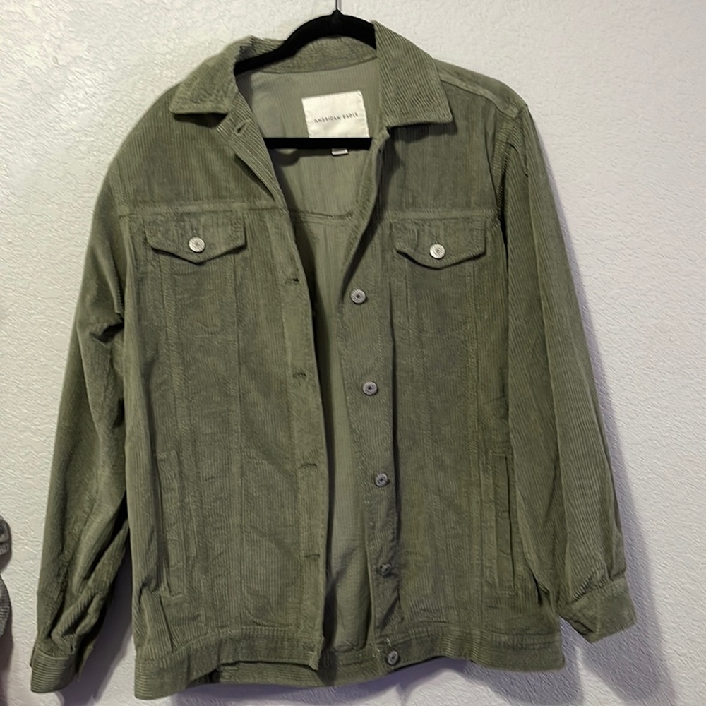 Green Corduroy Jacket American Eagle